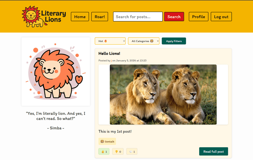 Lions Club Screenshot